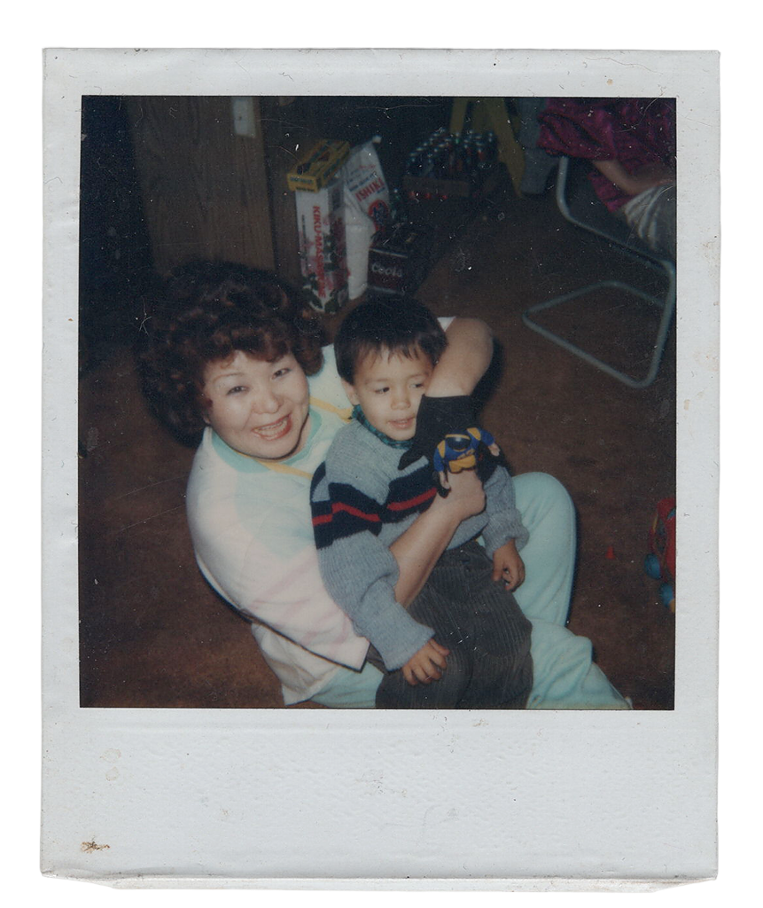 Tarlow as a young child with his grandmother, in an old Polaroid photograph