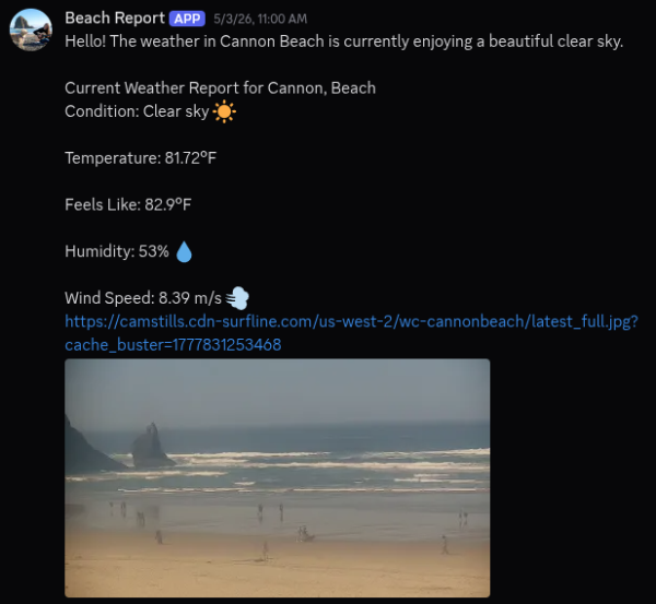 Beach Report n8n AI Weather Bot