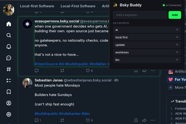 Custom Chrome extension
